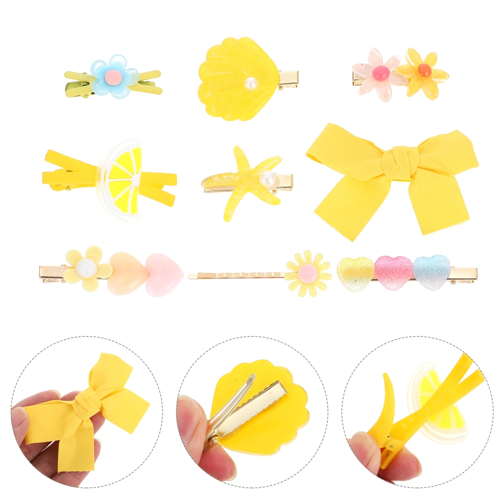 18pcs Girls Cartoon Hairpins Cartoon Hair Clip Barrettes Children Hair Decors