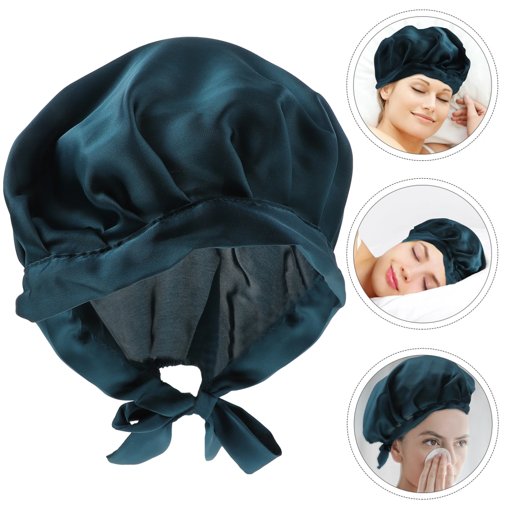 Imitated Silk Sleeping Hat Creative Housework Hat Women Ribbon Shower Hat