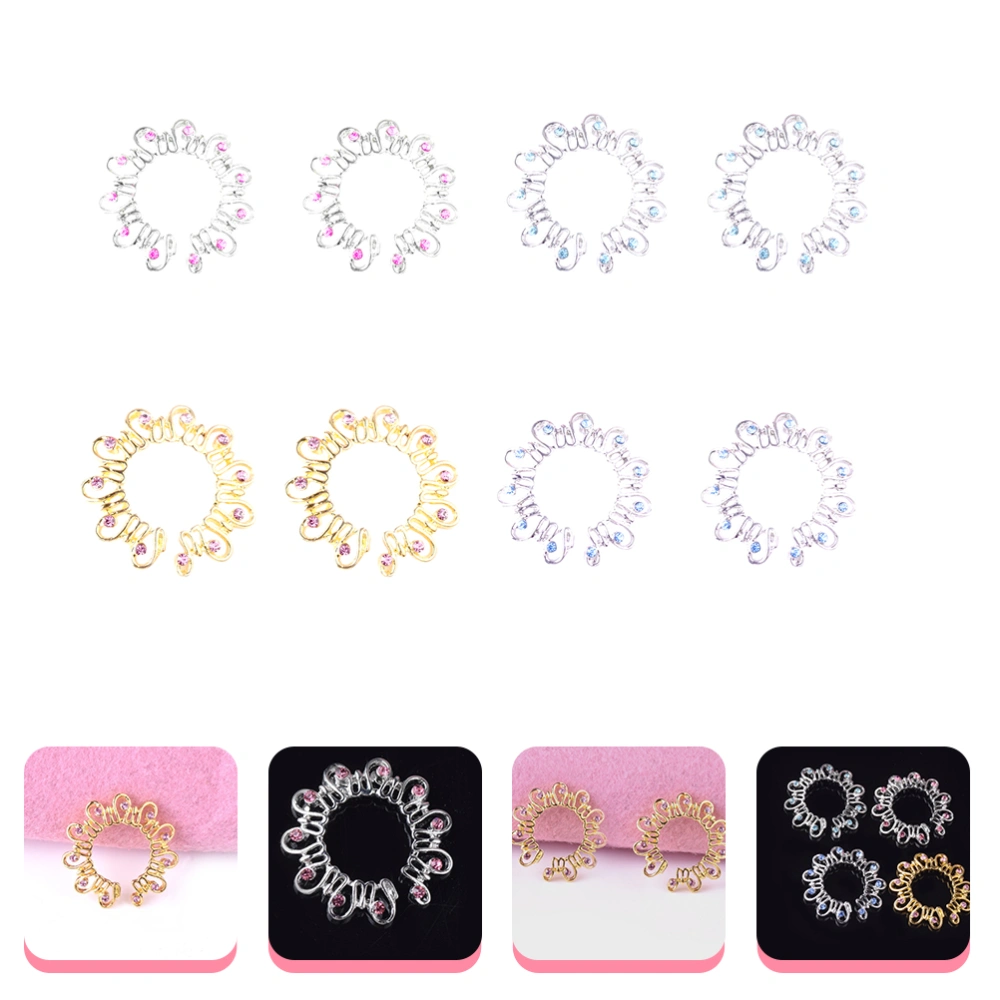 4 Pairs Rhinestone Nipples Rings Non Piercing Nipples Rings Nipples Jewelry