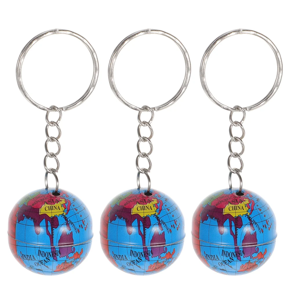 20Pcs Globe Key Chains Backpack Hanging Decoration Funny Party Favors Gifts