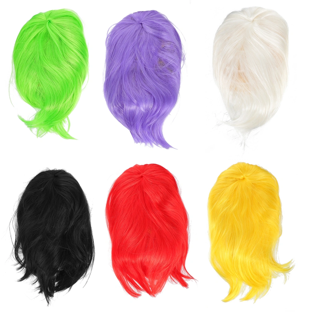 6pcs Fashionable Masquerade Wigs Short Straight Hair Wigs for Masquerade Party