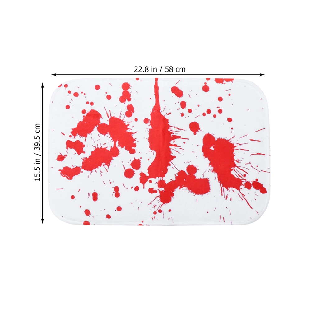 Halloween Foot Carpets Bloodstain Pattern Non-Slip Foot Mats Ground Pads for Bedroom Bathroom