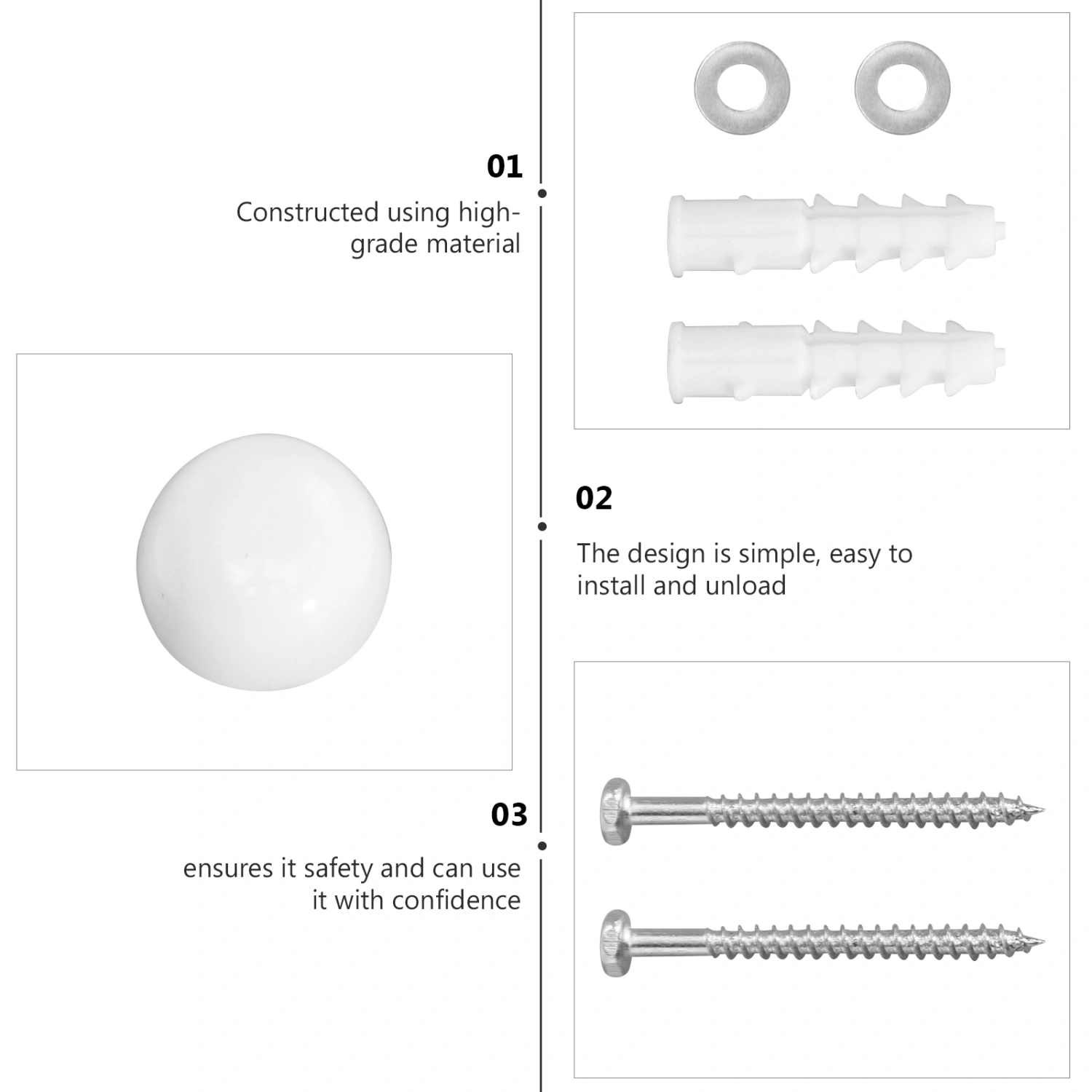 2 Sets Toilet Installation Anchor Screw Fixing Support Toilet Fixing Bolt Bathroom Accessories