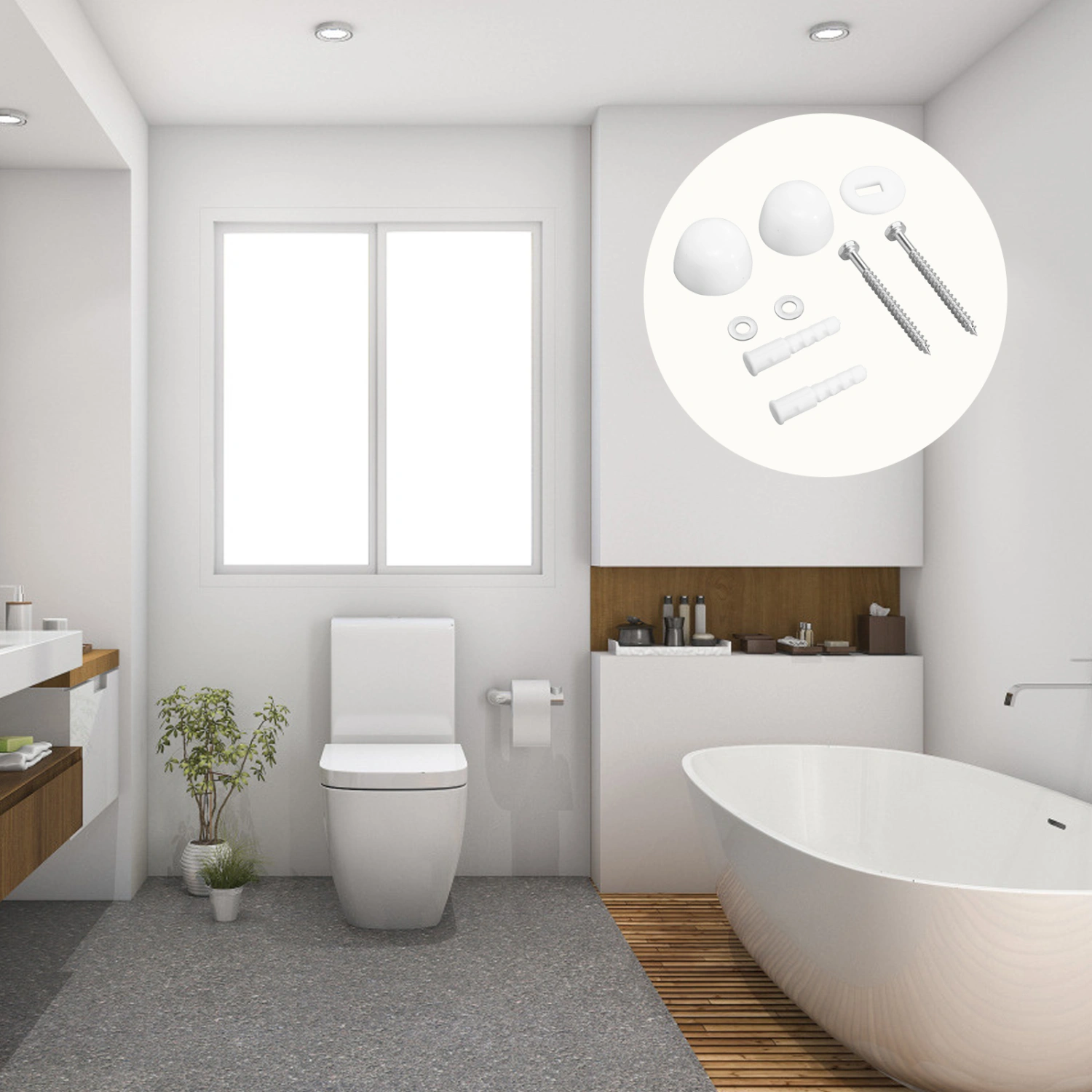 2 Sets Toilet Installation Anchor Screw Fixing Support Toilet Fixing Bolt Bathroom Accessories