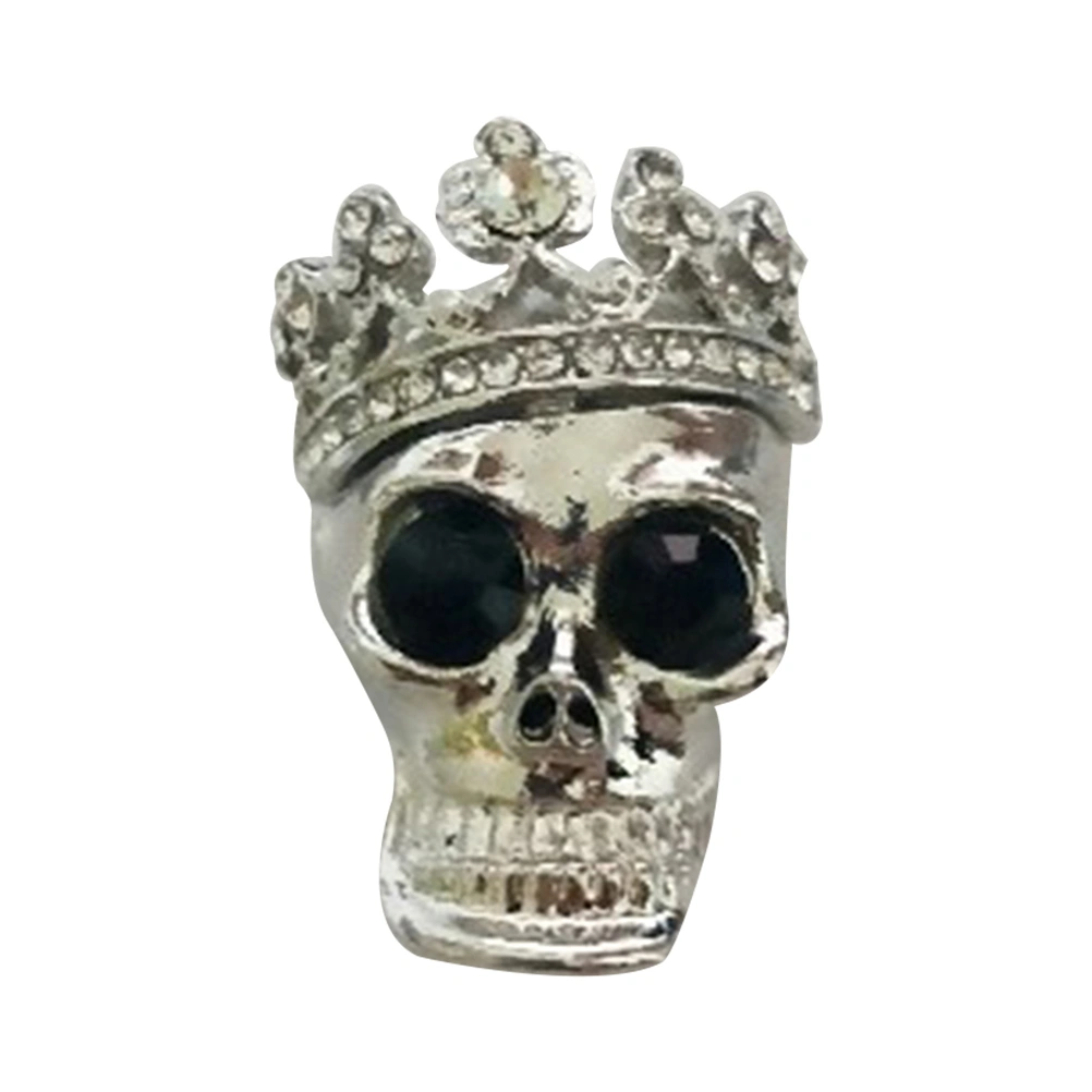 1pc Car Fragrance Diffuser Vent Clip Rhinestone Skull Shape Car Perfume Clamp for Automobiles (Silver)