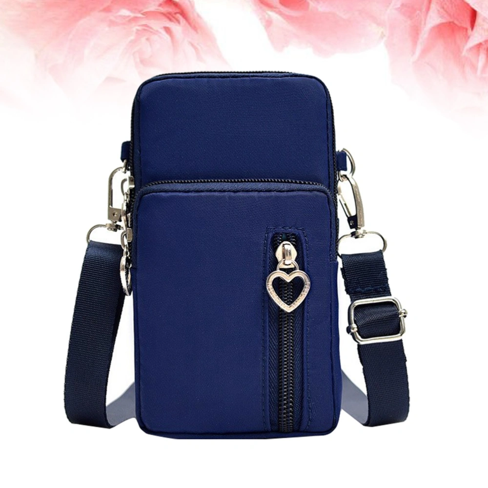 1pc Mini Crossbody Bag Single Shoulder Bag Cell Phone Purse Wallet Bag for Women Lady (Blue)