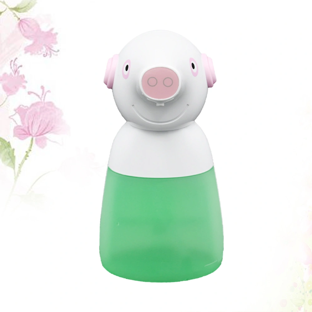 Automatic Soap Dispenser Pig Shape Touchless Intelligent IR Sensor Dish Soap for Kitchen Bathroom without Battery (Green)