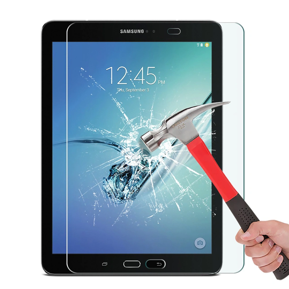 0.3mm-Thick Tempered Glass Screen Protector with 9H Hardness Crystal Clear Scratch-Resistant No-Bubble Installation for Galaxy Tab S2 8.0 T710