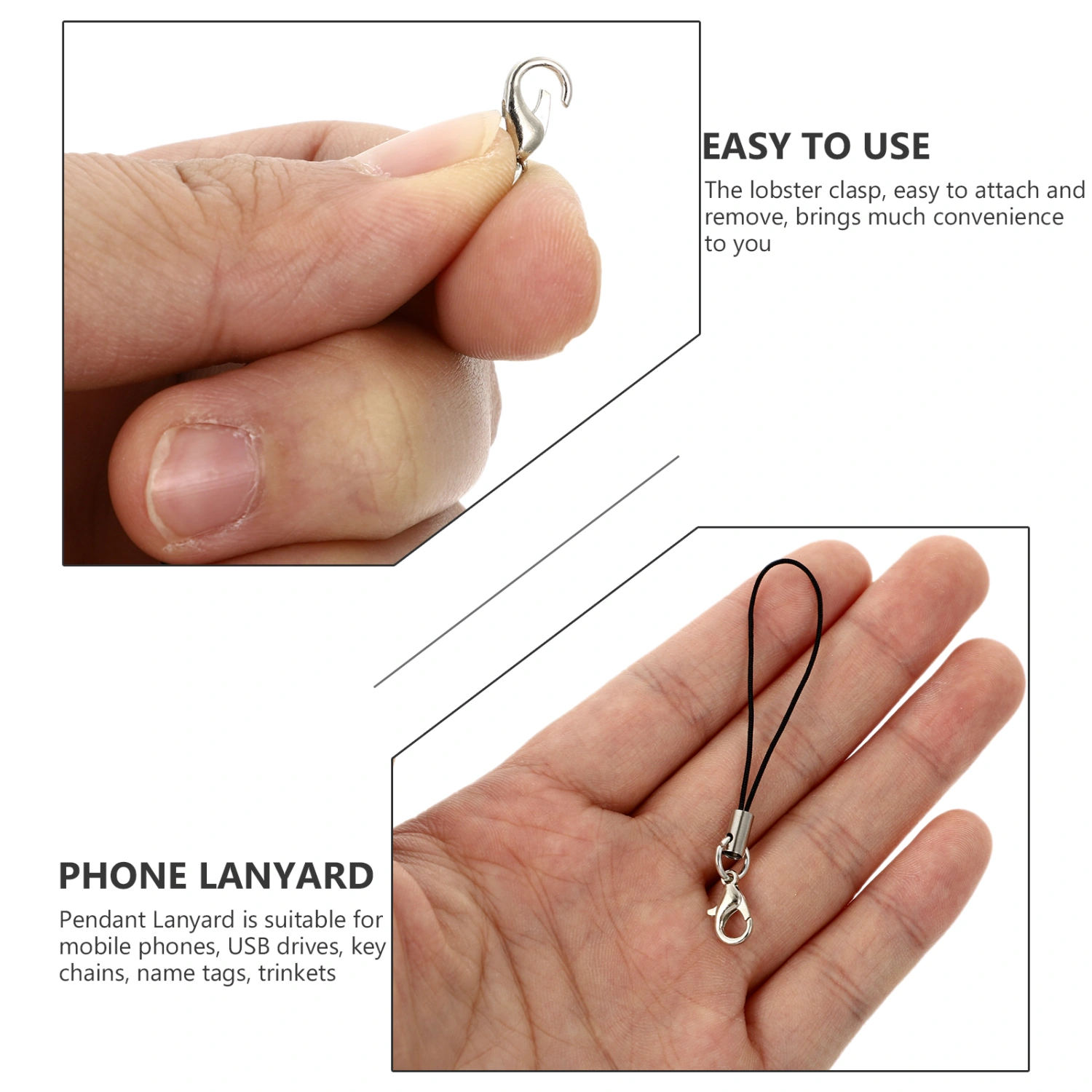 100PCS Phone Lanyards Hand Wrist Straps Phone Hanging Ropes Hanging Cords