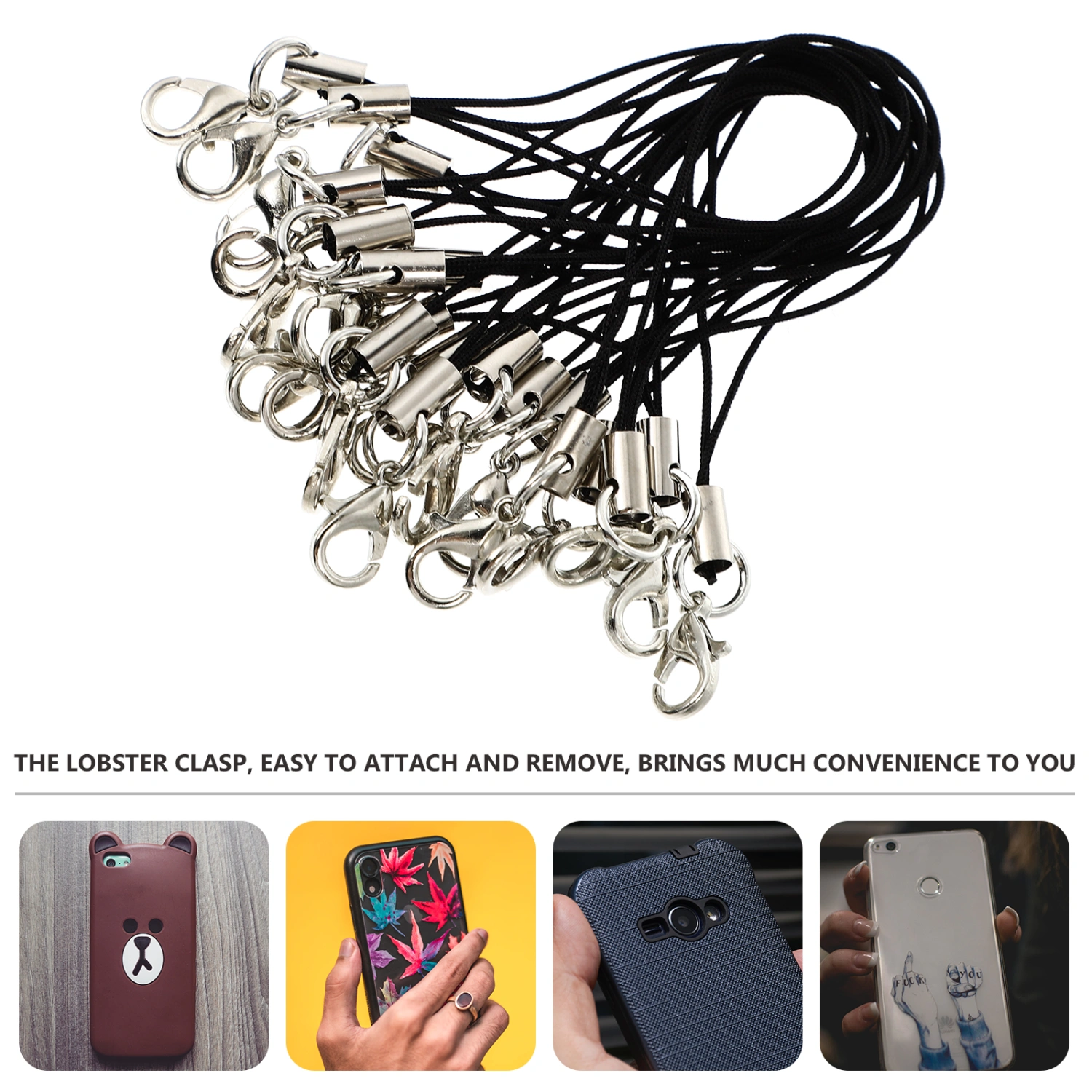 100PCS Phone Lanyards Hand Wrist Straps Phone Hanging Ropes Hanging Cords