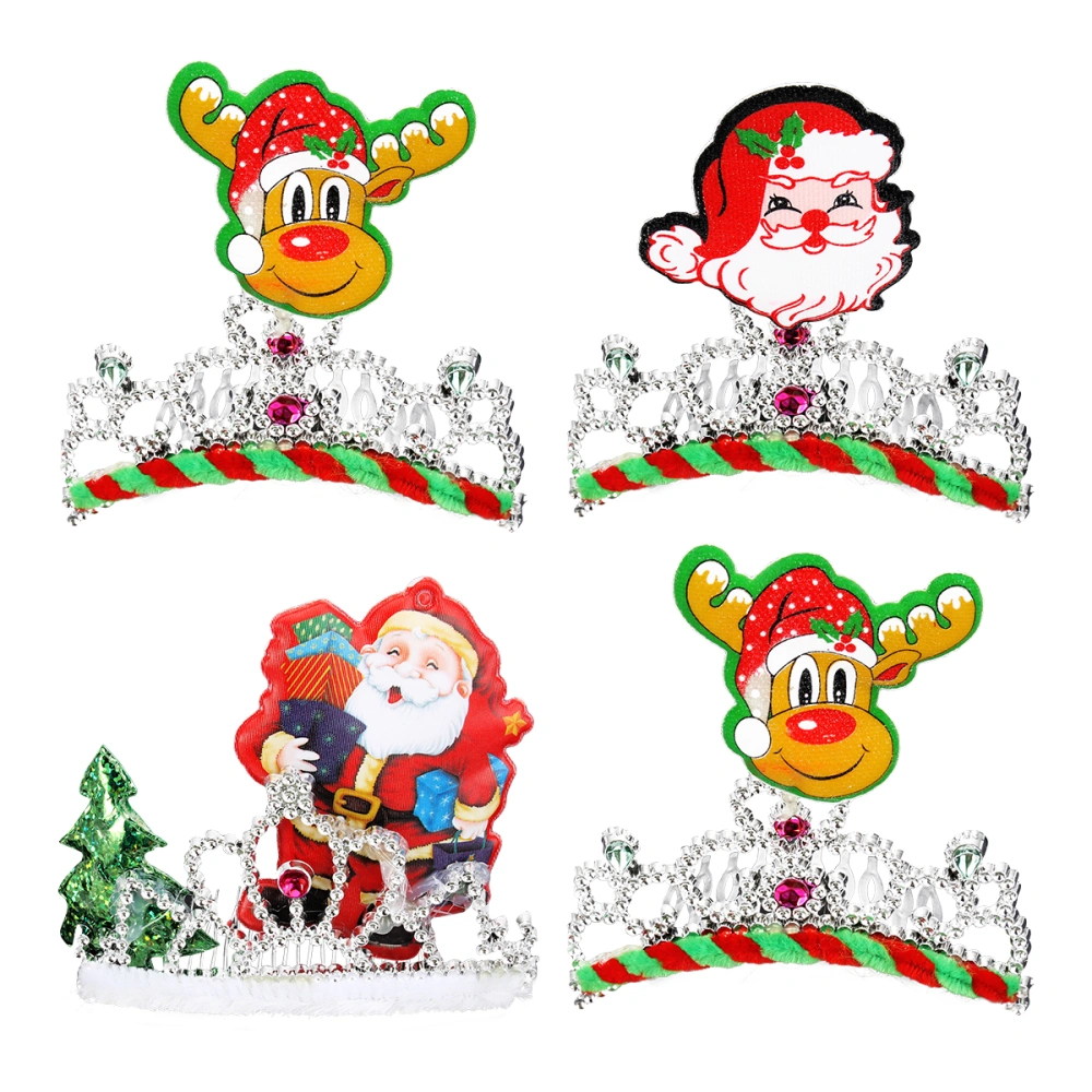 4pcs Christmas Hairband Decors Christmas Decorative Headdress Xmas Gifts