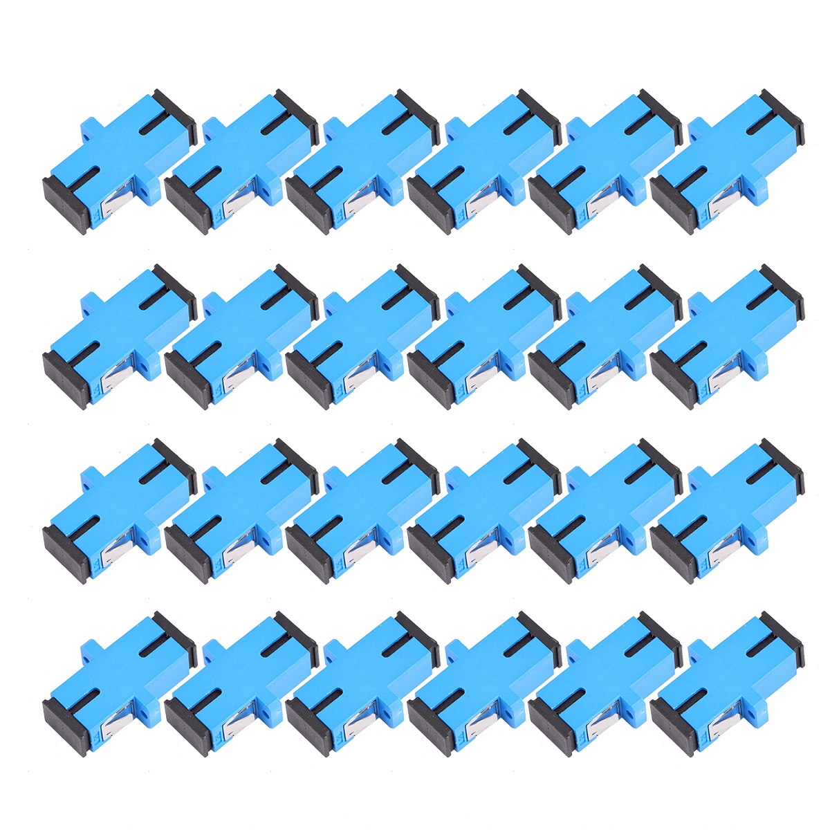 24pcs SC Fiber Coupler SC-SC Mutual Transfer Fiber Optic Cable Connector