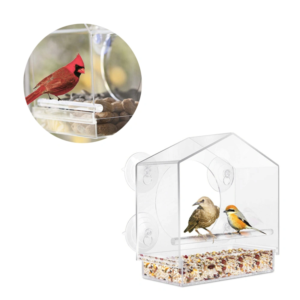 Delicate Durable Transparent Acrylic Material  Bird Feeder for Bird Feeding