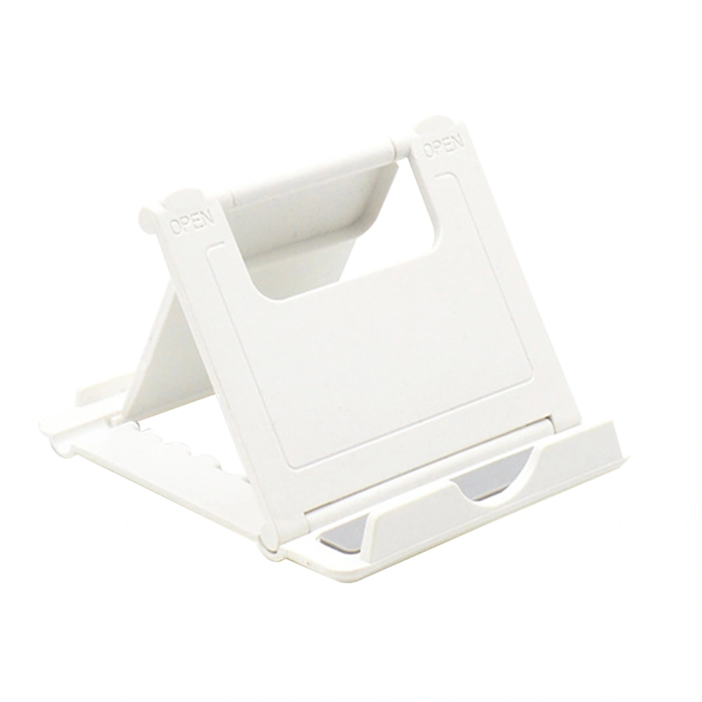 Universal Portable Foldable Phone Holder Desktop Multi-angle Stand for Tablets Smartphones and Other Mobile Devices (White)