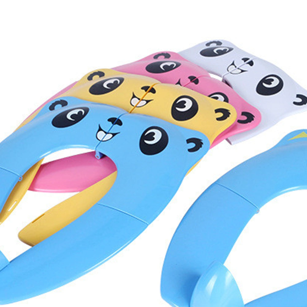 Foldable Kids Toilet Trainer Ring Baby Toilet Training Seat Toddler Potty Seat (White)