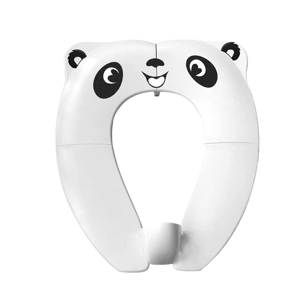 Foldable Kids Toilet Trainer Ring Baby Toilet Training Seat Toddler Potty Seat (White)