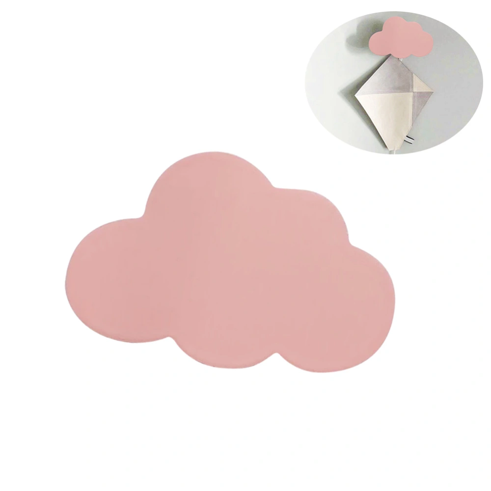 Creative Wooden Wall Hook Lovely Cloud Shape Hooks Home Decoration for Bathroom Bedroom Kids Room (Pink)