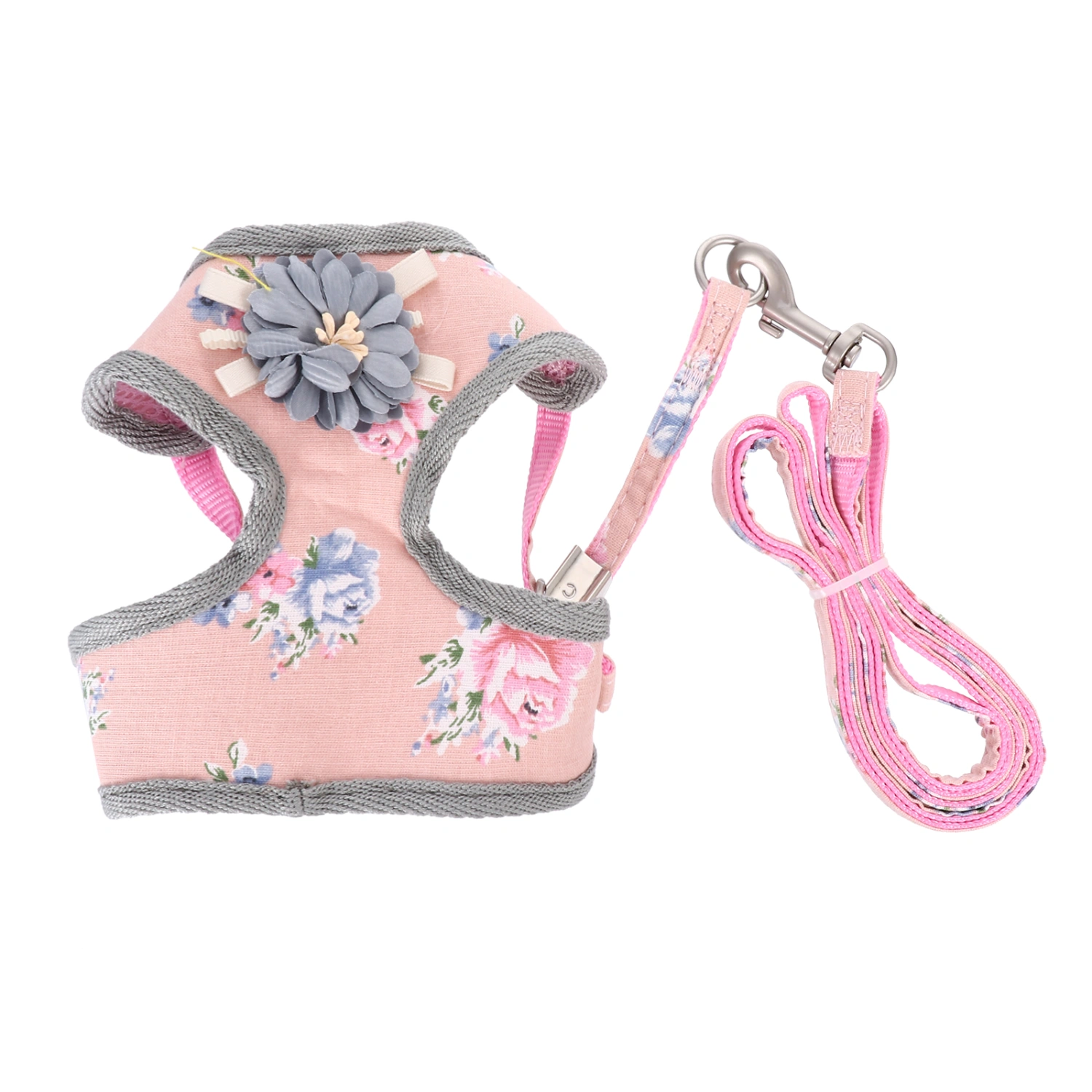 1 Set Dog Puppy Harness and Leash Set Adjustable Front Vest Dog Harness