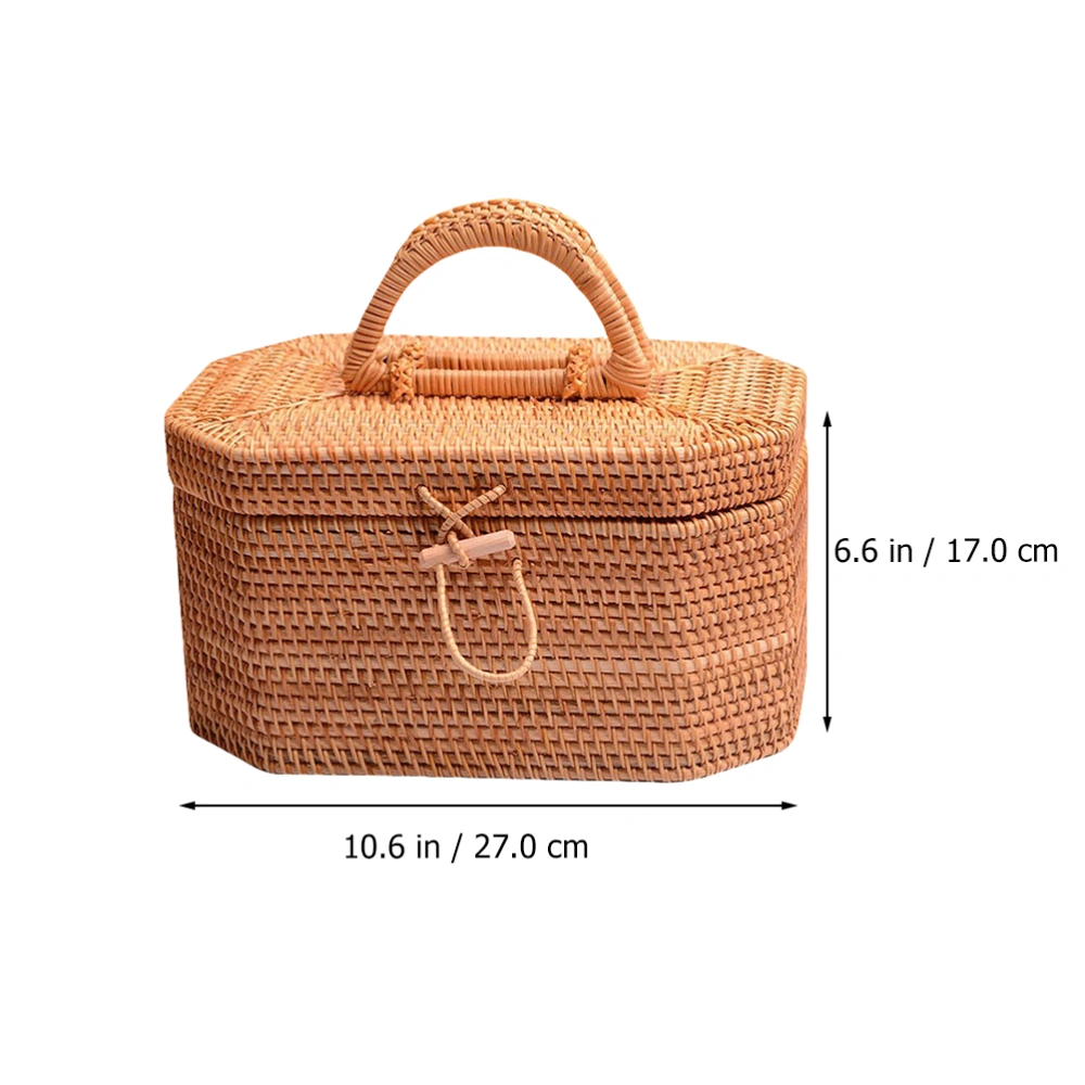 1pc Versatile Woven Basket Fruit Arrangement Basket Portable Storage Basket