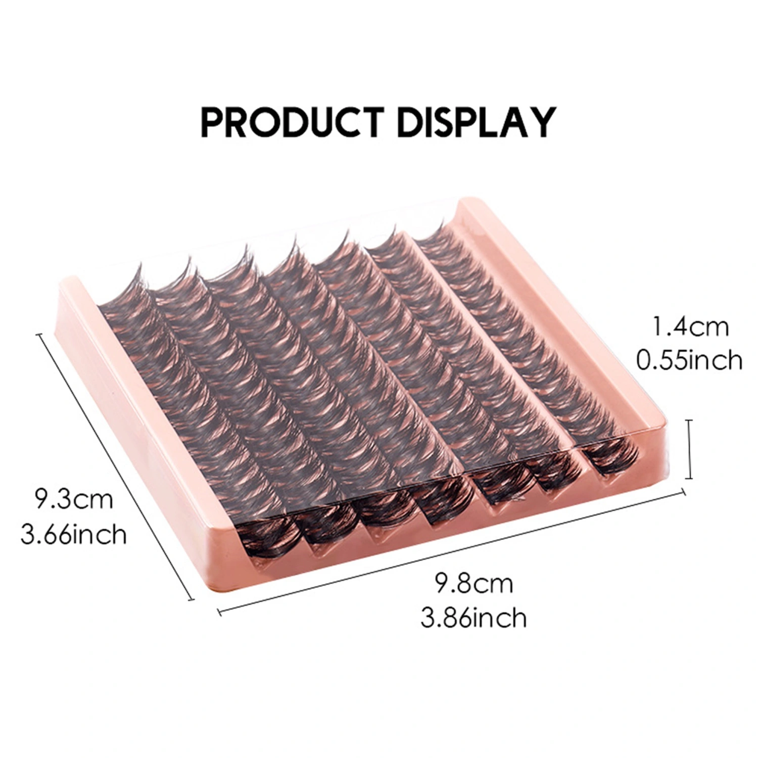Individual Lash Extensions 63 Pcs Natural Look C Curl Lash Clusters Lightweight DIY Wispy Fluffy Lash Extension Kit