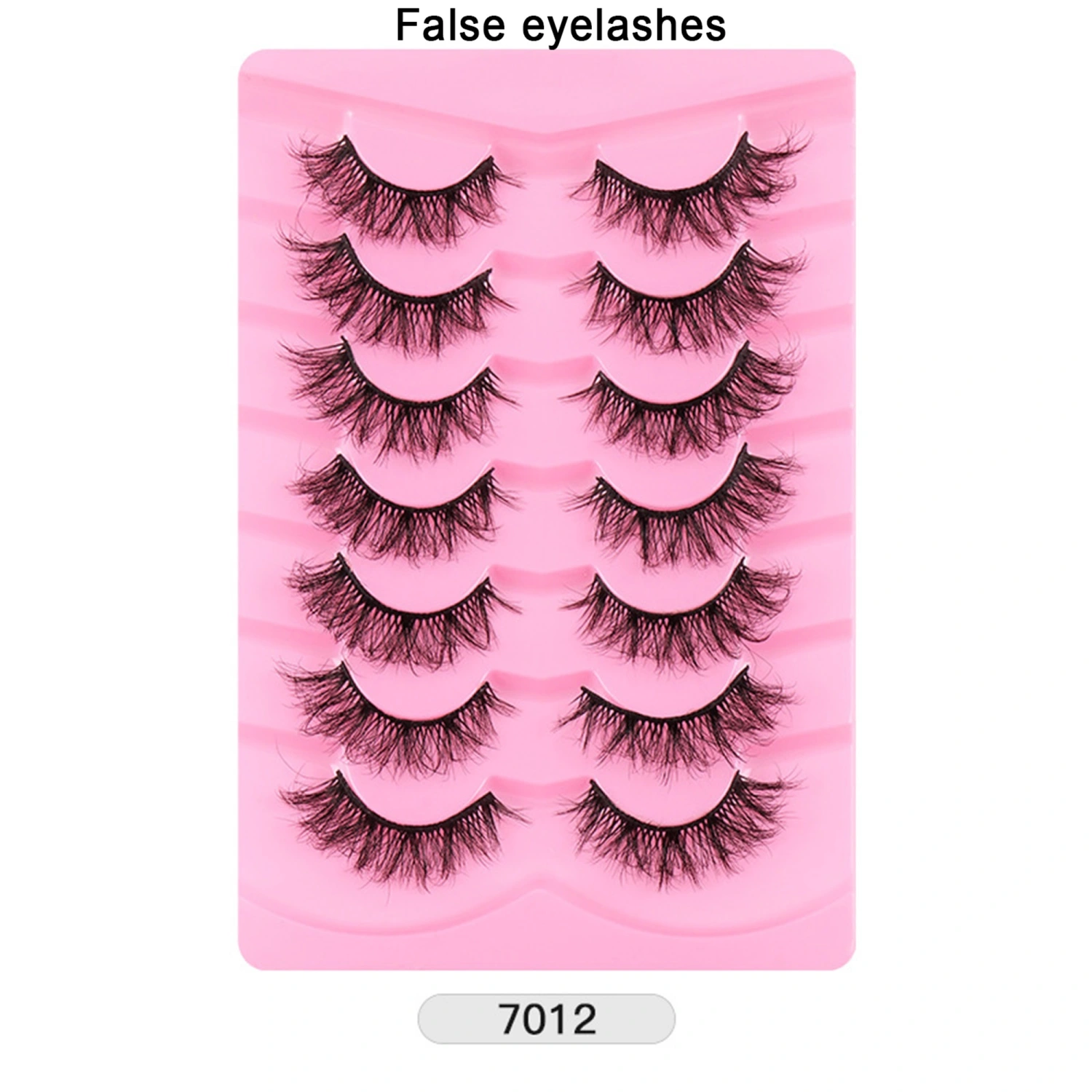 7 Pairs Dramatic Fake Eyelashes Fluffy Long Strip Lashes Thick Curly False Eyelashes Wispy Full Volume Big Eye Lashes