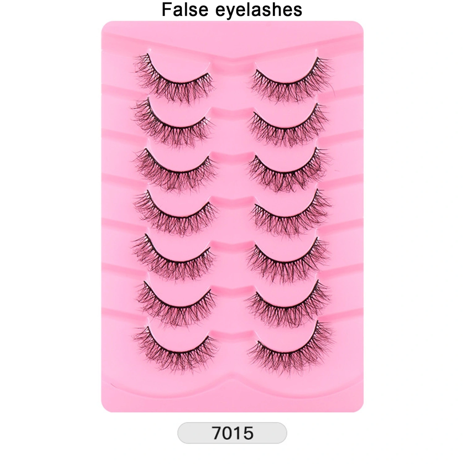 7 Pairs Dramatic Fake Eyelashes Fluffy Long Strip Lashes Thick Curly False Eyelashes Wispy Full Volume Big Eye Lashes