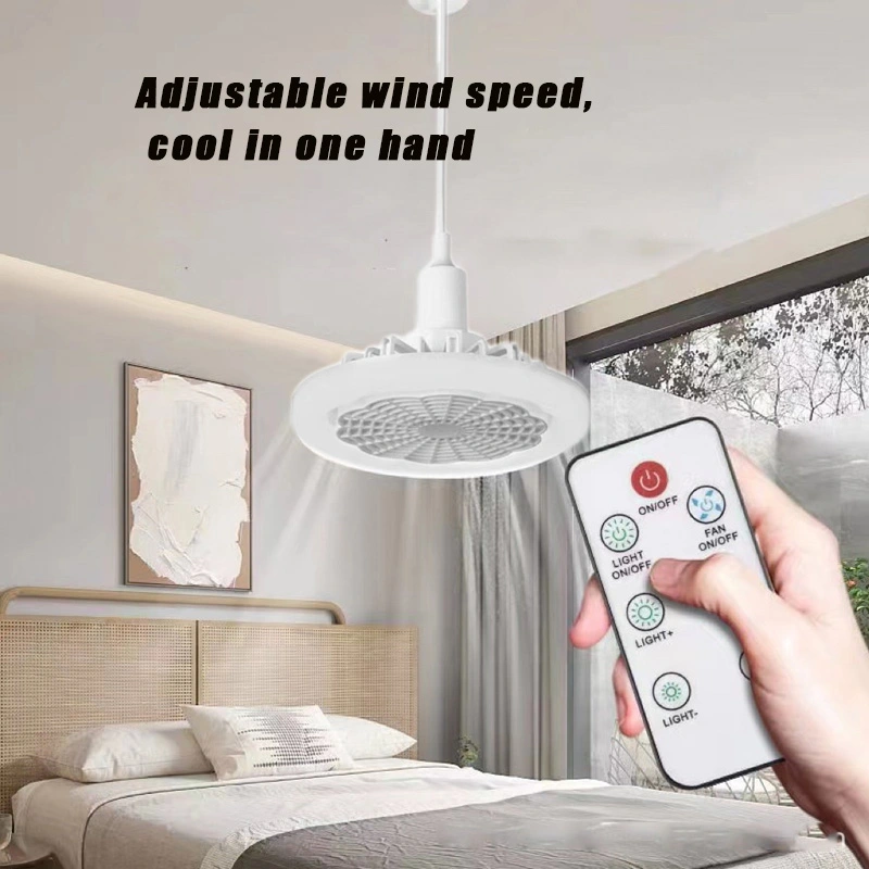 2023 new fan light LED fan light remote control dimming adjustable wind speed mute fan light modern minimalist led light