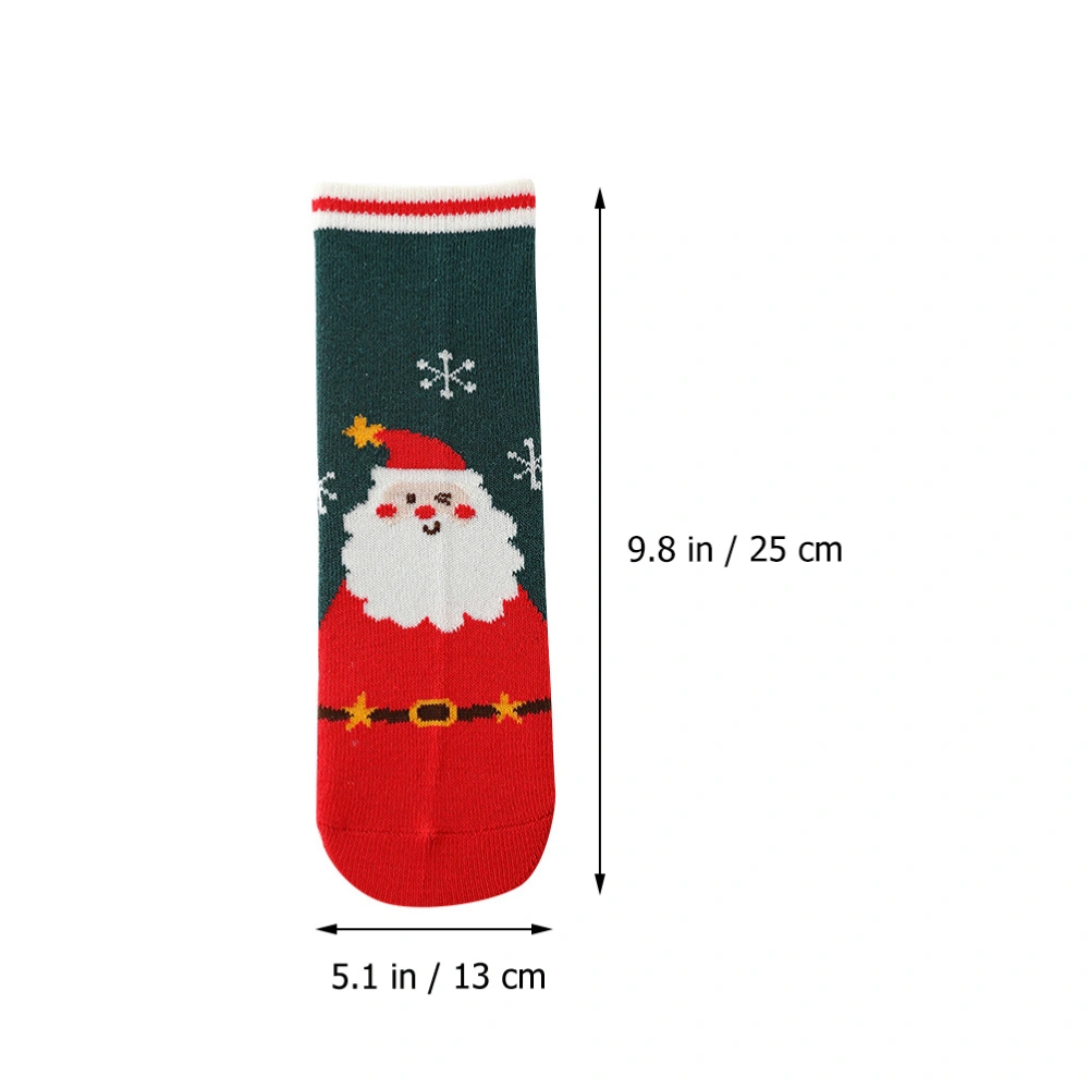 5 Pairs Christmas Cartoon Socks Children Lovely Socks Creative Cotton Socks