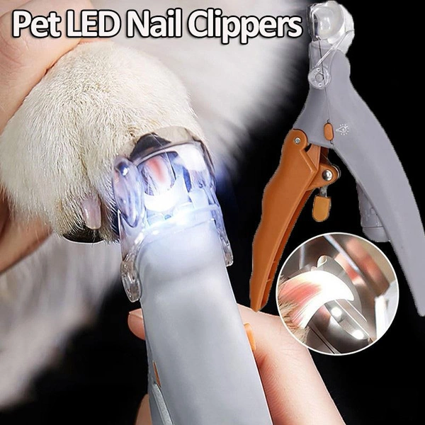 LED Pet Nail Trimmer Pets Care Dog Nail Clippers Grinders for Cat Dog