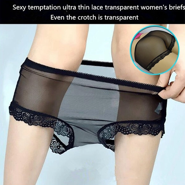 Women's Underwear Temptation Ultra Thin Lace Mesh All Transparent Traceless Women's Briefs Women's Underwear