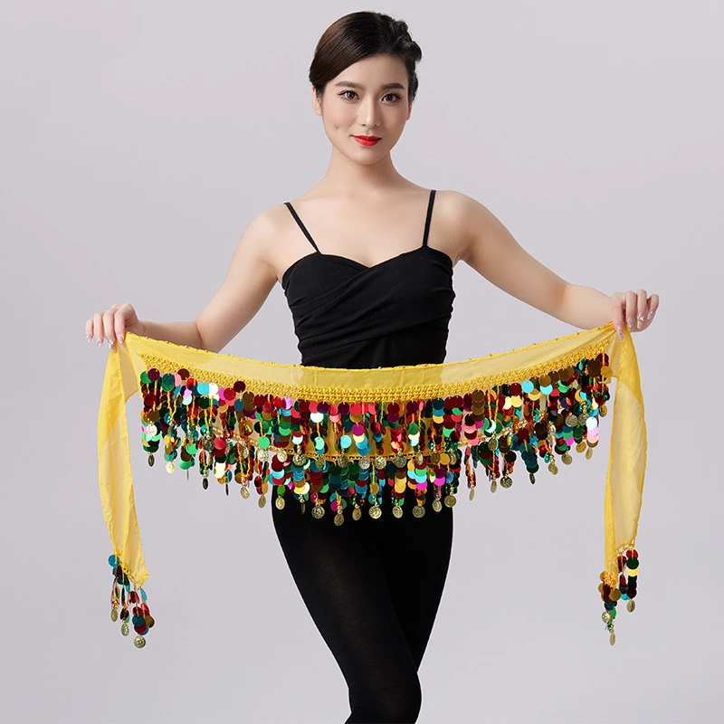 Fashion Simple Color Sequins Belly Dance Waist Chain