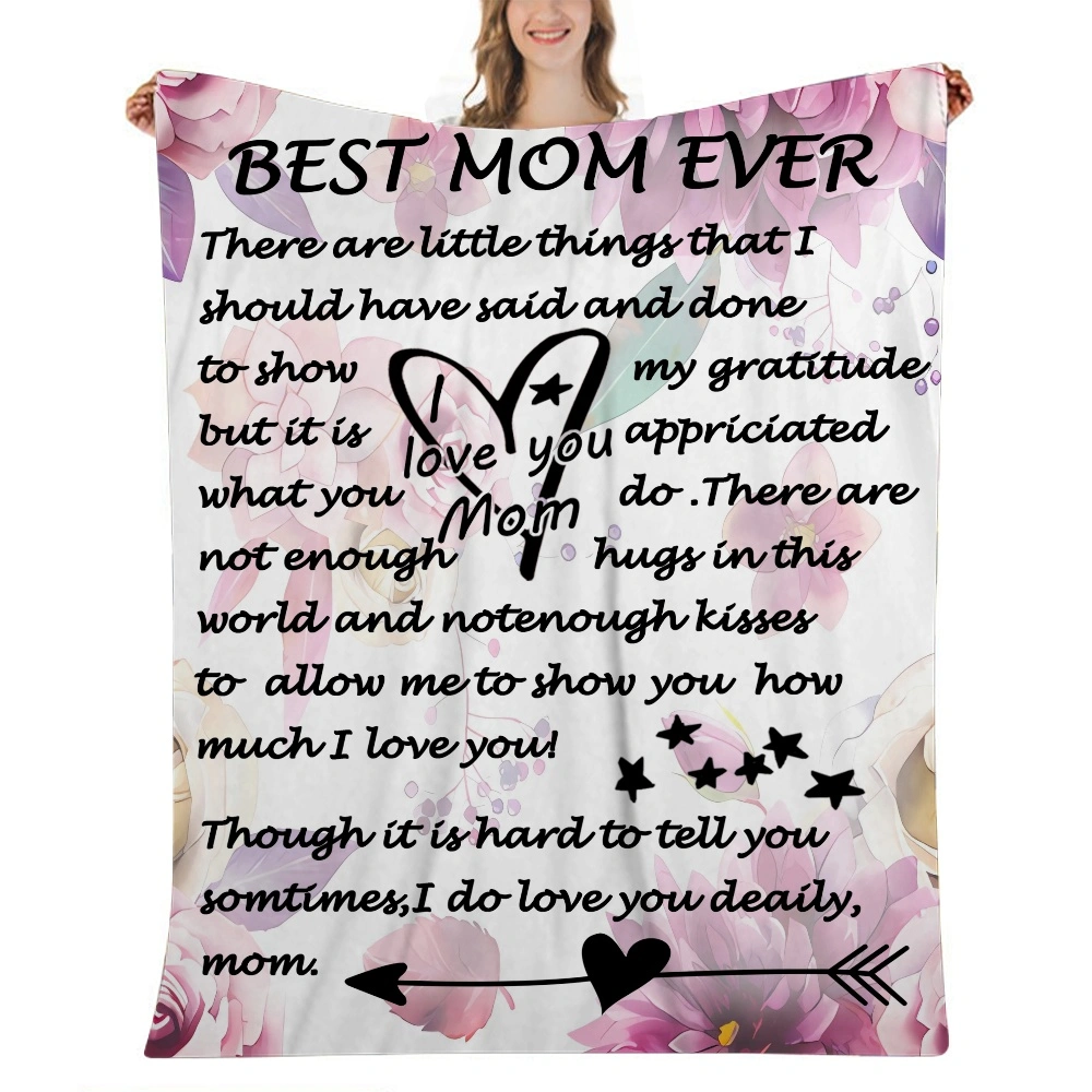 Mothers Day Fleece Blanket,-Ply Silky Soft Plush Warm Blanket for Autumn Winter ( 32x48 inches)(#020,32x48'')A