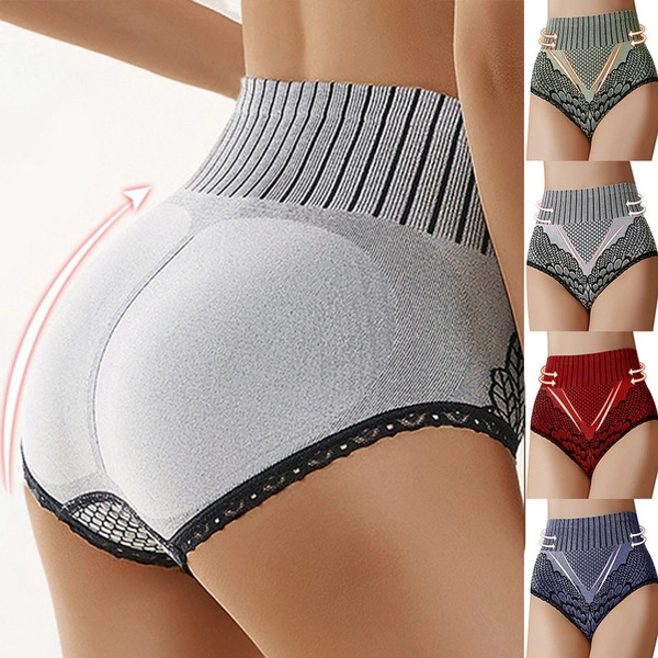 Women'S Panties Underwear Seamless Briefs High Waist Underpanties Bodyshaper Ladies Female Underpants Plus Size