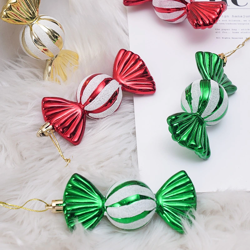 Christmas Plated Painted Plastic Candy Pendant