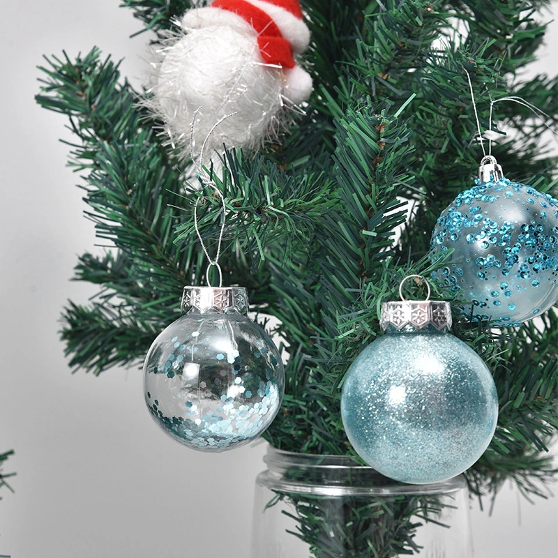 Transparent Christmas Ball Pendant Set Festival Show Window Decoration Props