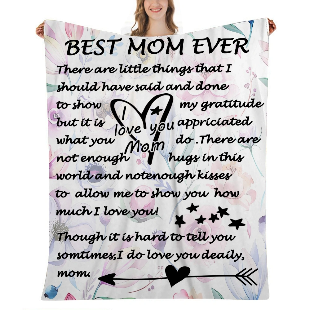 Mothers Day Cozy Soft Microfleece Travel Blanket,32x48 inches(#001,32x48'')A