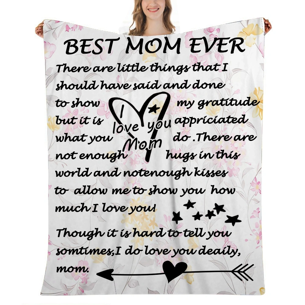 Gifts for Mom Blanket,Mom Gifts,Birthday Gifts for Mom,Mom Birthday Gifts,Mother's Day Mom Gifts from Daughters Son Soft Flannel Throw Blanket,32x48''(#222,32x48'')A