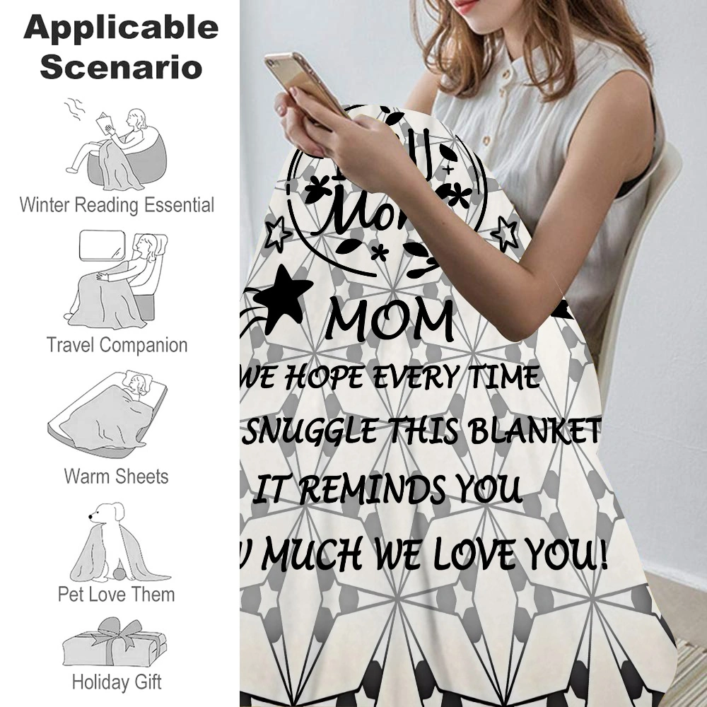 Mom Blanket Gift- Fleece Throw Blanket,Super Soft Fuzzy Blanket,Lightweight Flannel Cozy Blanket for All Season,for Bed/Sofa/Couch/Office/Travel - 32x48 inches(#518,32x48'')A