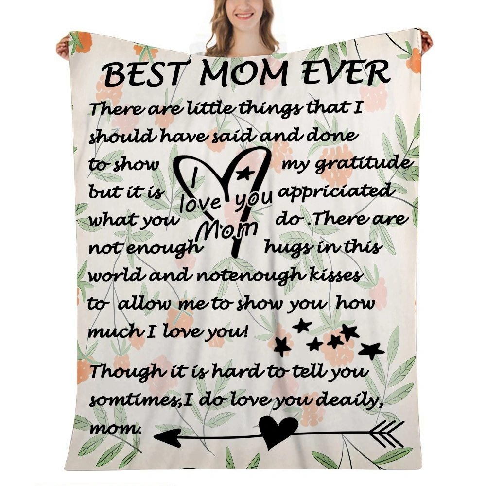 Mothers Day Fleece Blanket Cool Lightweight Fuzzy Soft Bed Blanket 32x48 inches(#004,32x48'')A