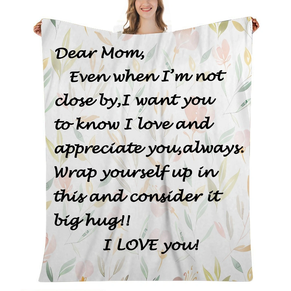 Mom Blanket Gift- Flannel Fleece Throw Blanket,3D Pattern ( 32x48 inches) - Soft,Warm,Lightweight and Decorative(#423,32x48'')A