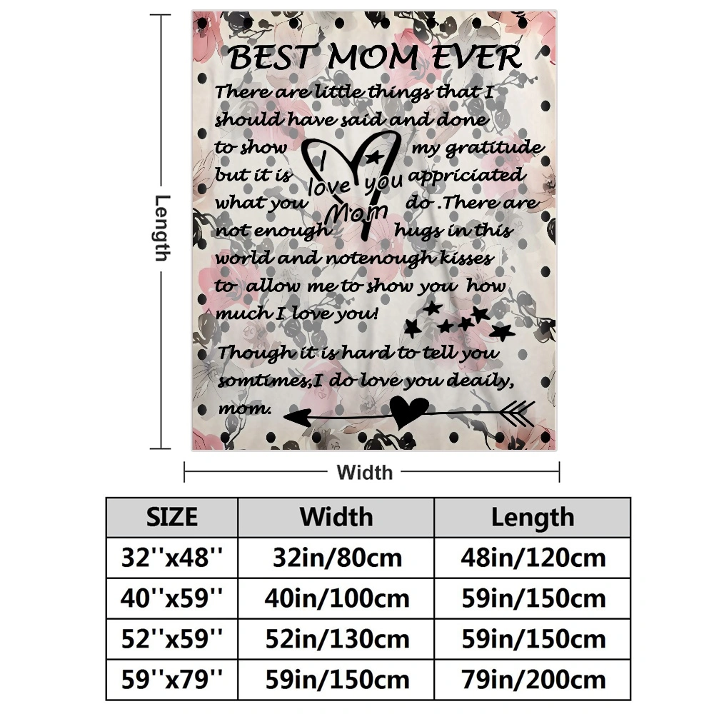Mothers Day Blanket Throw 32x48 inches,Soft Throw Blanket,Big Blankets,Throw Blankets for Bed Sofa(#029,32x48'')A