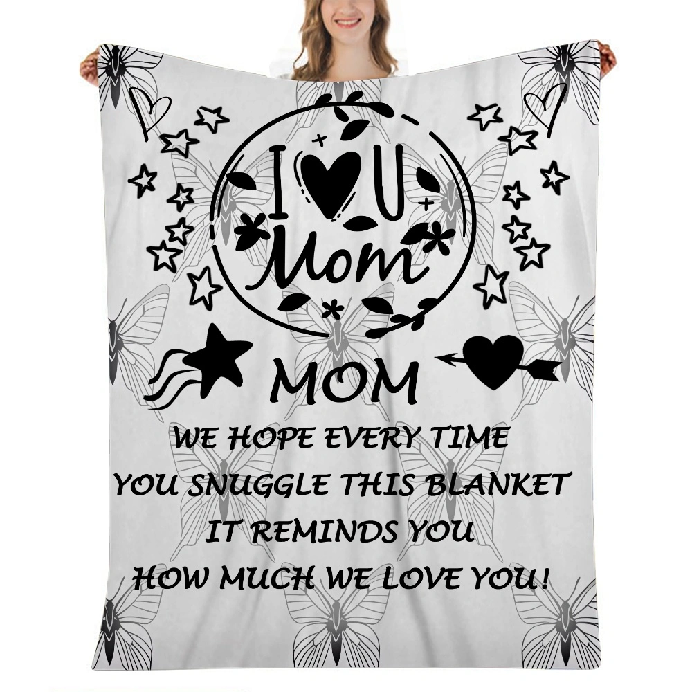 Mothers Day Gift Letter Blanket- Blanket Flannel Fleece Throw,Super Soft Flannel Fleece Blankets and Throws Couch Bedding for Kids Adults Gifts 32x48 inches(#622,32x48'')A