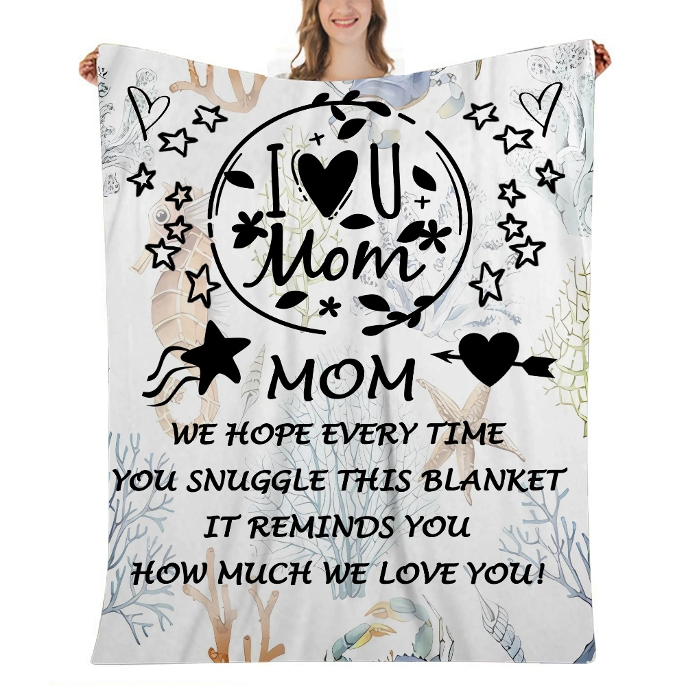 Mothers Day Gift Letter Blanket- Fleece Blanket Luxury Bed Blanket Fuzzy Soft Blanket ( 32x48 inches)(#528,32x48'')A