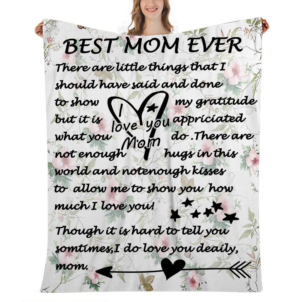 Mothers Day Throw Blanket,Cartoon 3D Printed Blanket for Your Family,Flannel Pizza Blanket.( 32x48 inches)(#038,32x48'')A