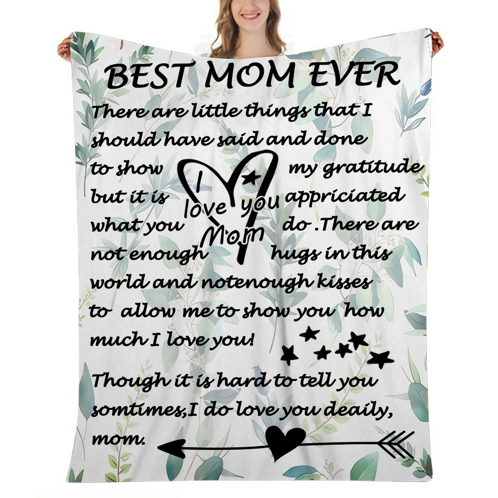 Mothers Day Fleece Blanket Throw Size 32x48 inches Soft Fuzzy Throws Cozy Warm Thick Plush Blankets Luxury Winter Bed Blanket for Camping Couch Sofa Chair(#135,32x48'')A