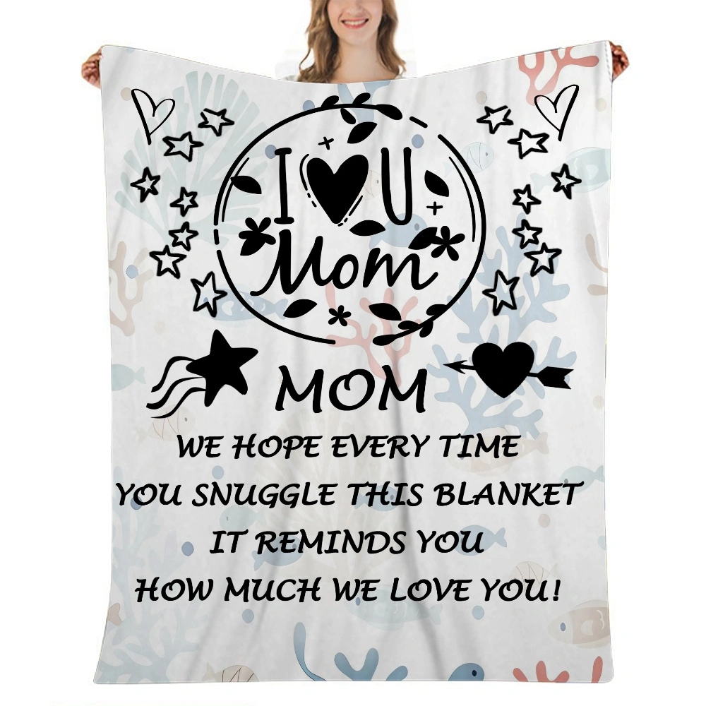 Mothers Day Gift Letter Blanket- Bed Blanket Plush Blanket Fleece Blanket for Bed and Couch ( 32x48 inches)(#533,32x48'')A