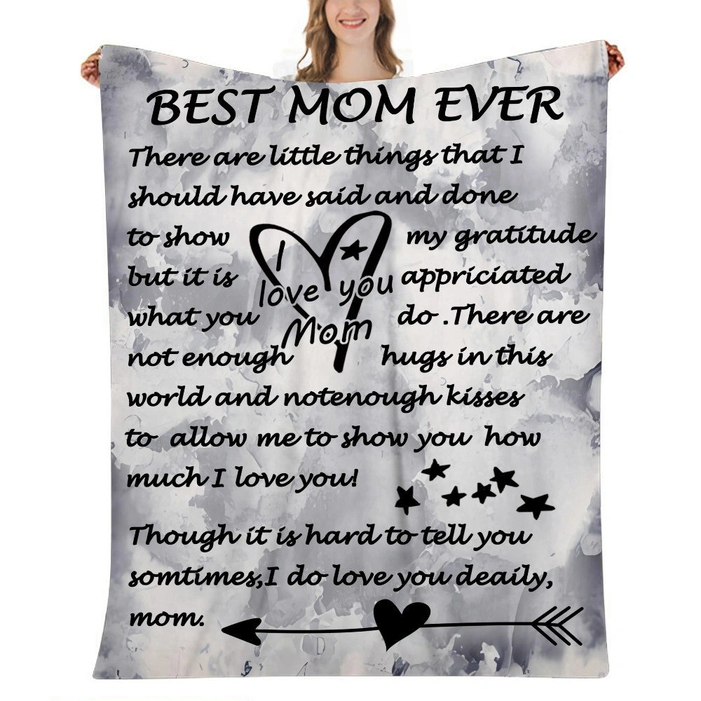 I Love You Mom Gift Throw Blanket from Daughter or Son,Mom Birthday Gifts for Mom Unique,A Warm Hug Gift for Christmas,Mothers Day,Valentines Day,32x48''(#238,32x48'')A