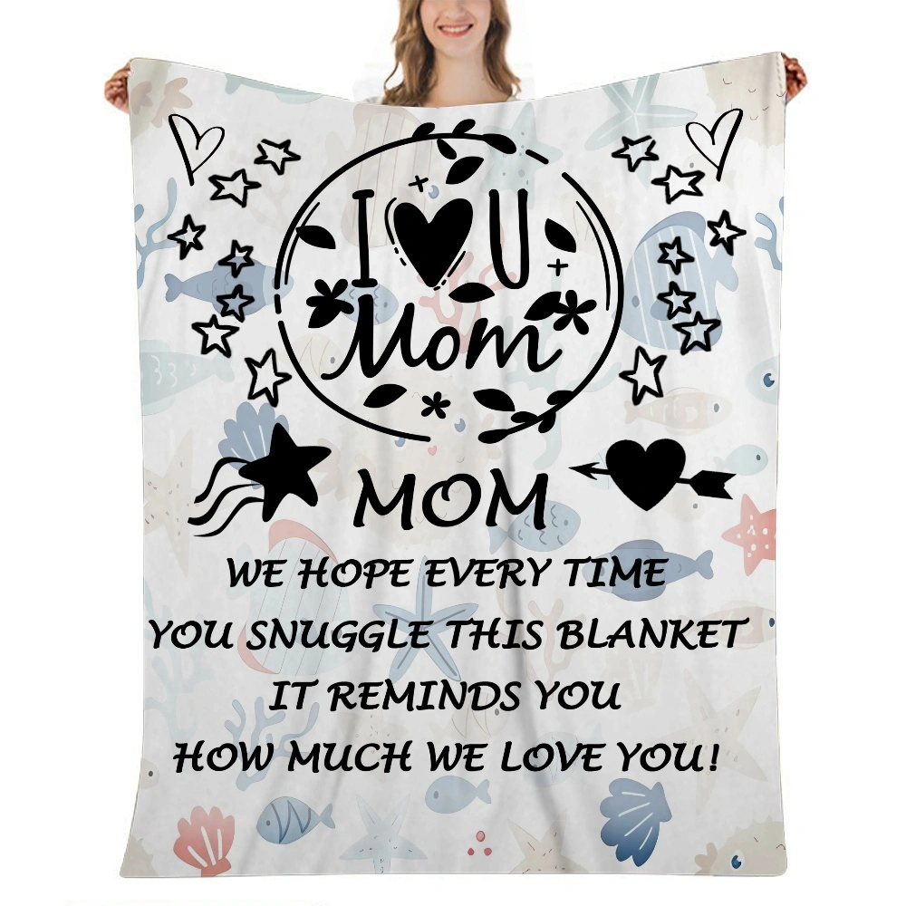 Mothers Day Gift Letter Blanket- Throw Blankets Warmer Comfort Plush Cozy Decor for Home Bed Couch( 32x48 inches)(#537,32x48'')A