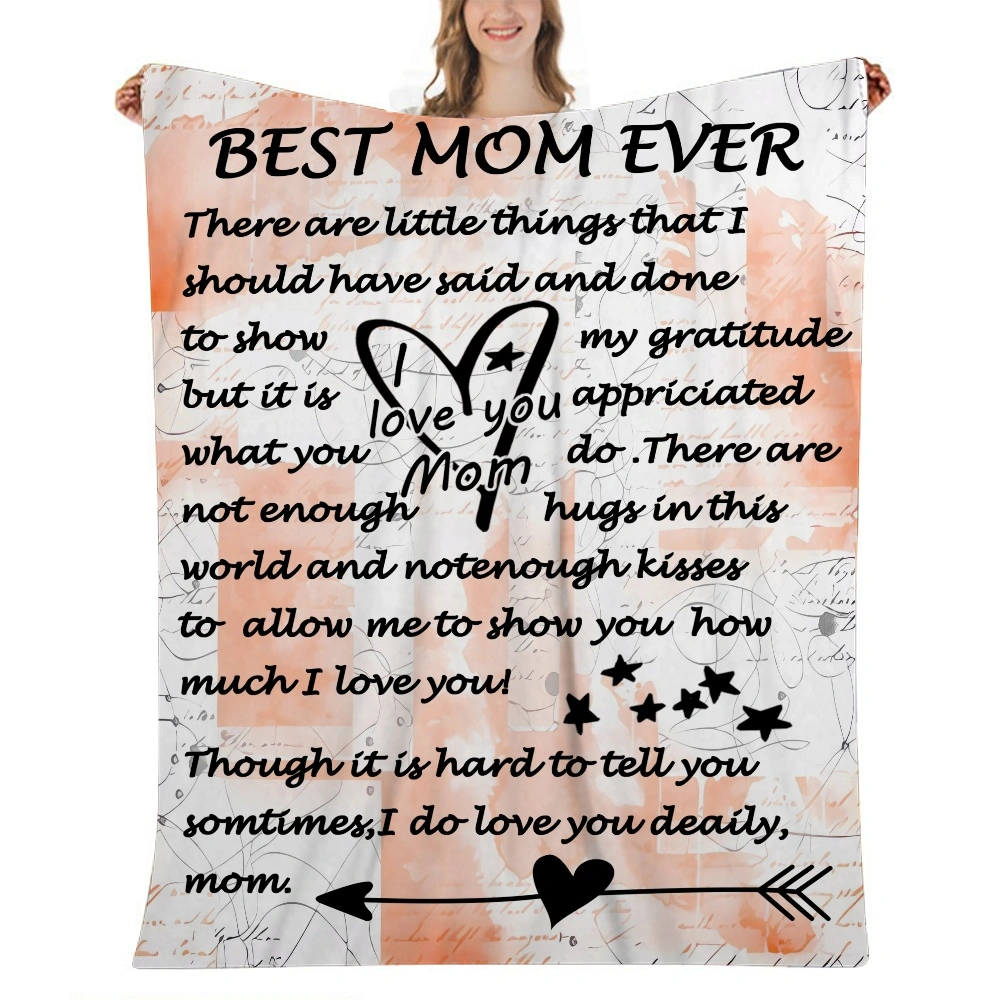 Mom Blanket Gift Personalized Fleece Throw Blanket Birthday Gifts for Women from Daughter,32x48''(#146,32x48'')A