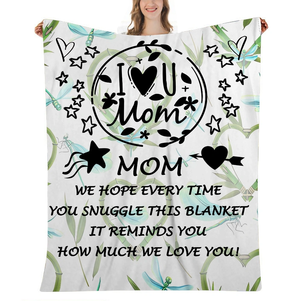 Mothers Day Gift Letter Blanket- Blanket for Fall Winter Spring All Season Warm Fuzzy Lightweight Thermal Fleece Summer Autumn Blankets for Couch Bed Sofa,32x48 inches(#640,32x48'')A